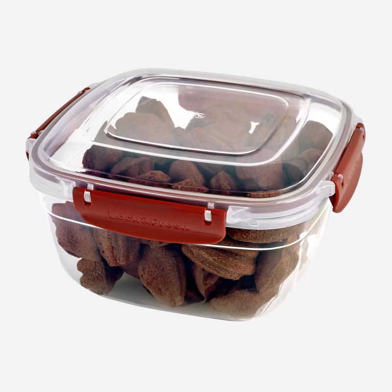 BOITE ALIMENTAIRE CARRE 2400 ML MIX COULEURS 