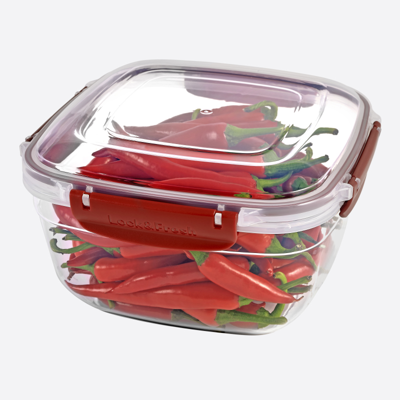 BOITE ALIMENTAIRE CARRE 3750 ML MIX COULEURS 
