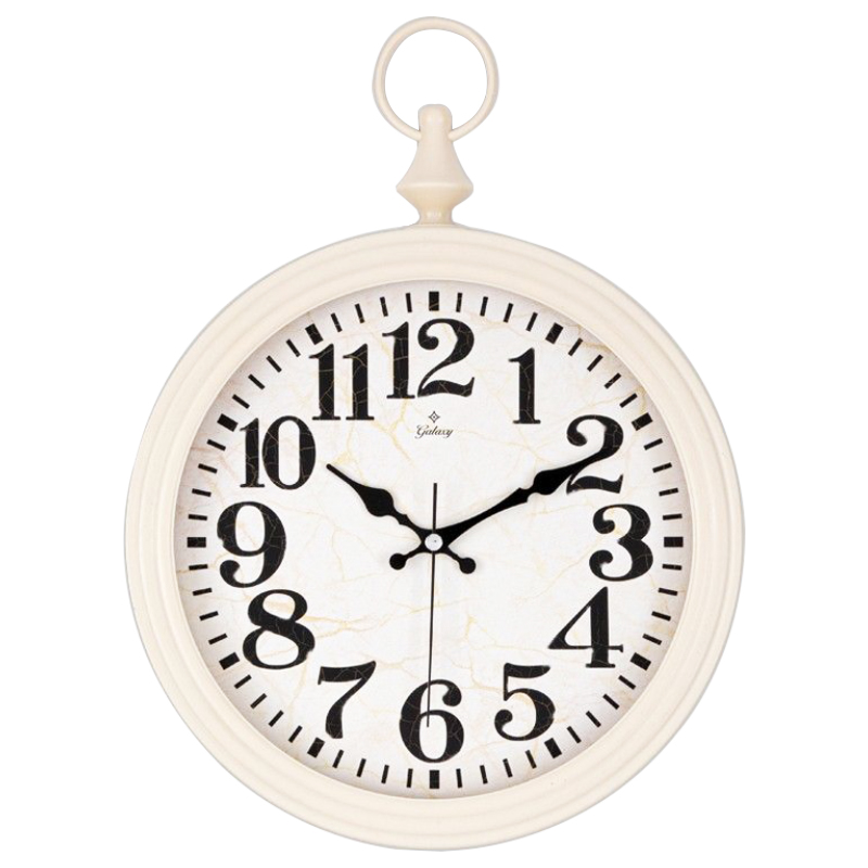 HORLOGE ACCROCHE MURALE MIX:BLANC-CREME-NOIR 30 X 40 CM