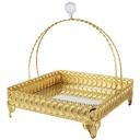 PANIER DECO METAL 25X28 CM MODELE OR 