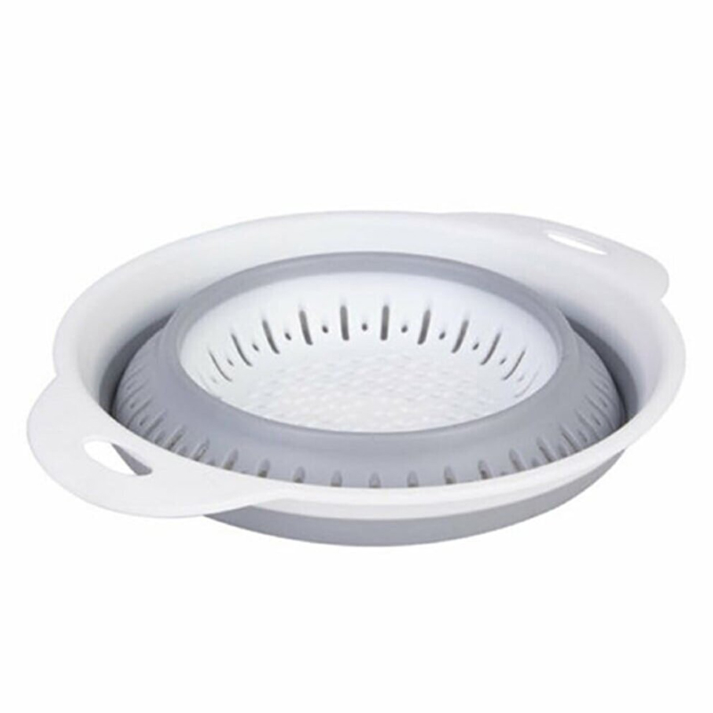 PASSOIRE RETRACTABLE 24X20X10 CM COULEUR GRIS/BLANC