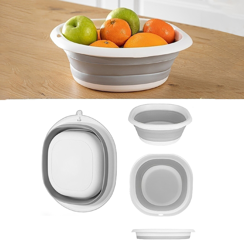 ENTONNOIR RETRACTABLE 20X13X9 CM COULEUR GRIS/BLANC