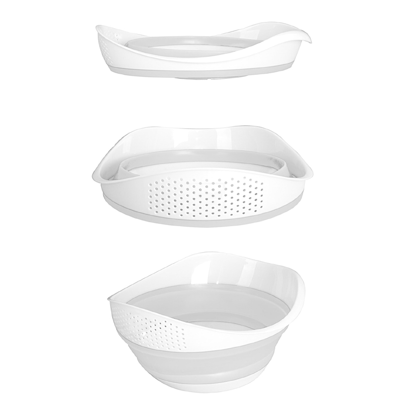 PASSOIRE RIZ RETRACTABLE 32X25X12 CM COULEUR GRIS/BLANC