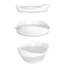 PASSOIRE RIZ RETRACTABLE 32X25X12 CM COULEUR GRIS/BLANC