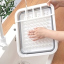 EGOUTTOIR VAISSELLE RETRACTABLE 36X31X12 CM COULEUR GRIS BLANC