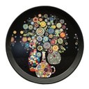 PLATEAU DECO ROND DIAMETRE 36 CM MIX BLANC/NOIR