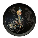 PLATEAU DECO ROND DIAMETRE 36 CM MIX BLANC/NOIR