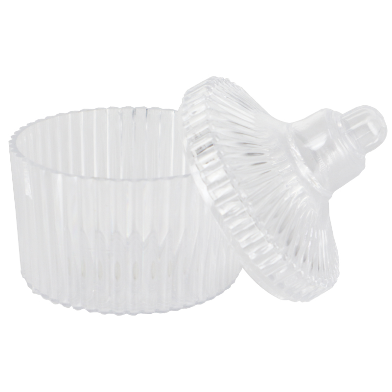 MINI POT PLASTIQUE 8X7 CM TRANSPARENT