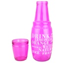 SET BOUTEILLE AVEC VERRE 1000 CC MIX ROSE/ROUGE/BLEU