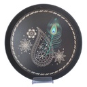 PLATEAU DECO ROND DIAMETRE 36 CM MIX BLANC/NOIR