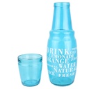 SET BOUTEILLE AVEC VERRE 1000 CC MIX ROSE/ROUGE/BLEU