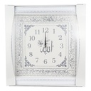 HORLOGE TABLEAU DECO SIGNE RELIGIEUX 41X41 CM MIX OR/ARGENT/BLANC