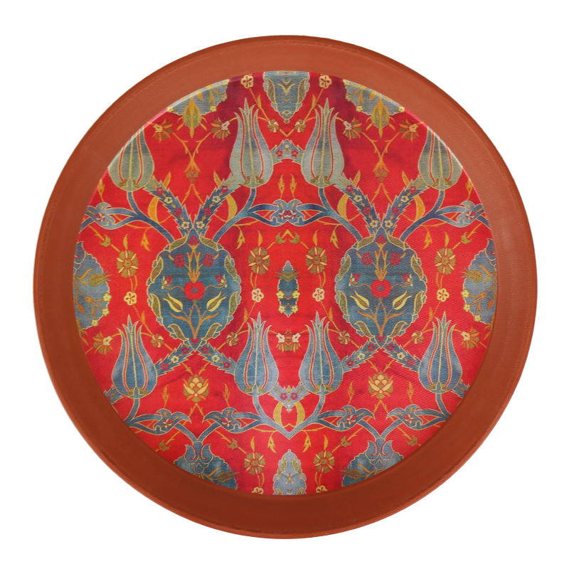PLATEAU DECO PLASTIQUE GRAND FORMAT 46 CM MIX ORANGE/JAUNE/VERT/ROUGE
