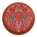 PLATEAU DECO PLASTIQUE GRAND FORMAT 46 CM MIX ORANGE/JAUNE/VERT/ROUGE