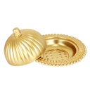 POT DECO PLASTIQUE AVEC COUVERCLE 16X10 CM MODELE OR