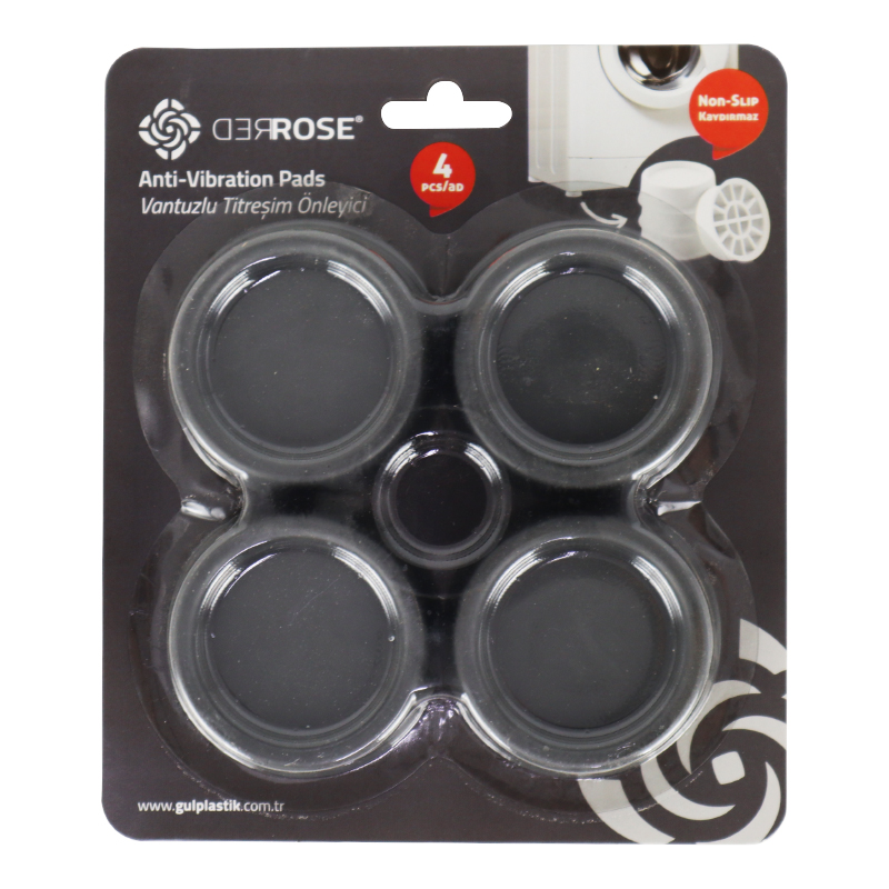 SET 4 PIECES ANTI VIBRATION MACHINE A LAVER MIX GRIS/BLANC