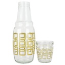 SET BOUTEILLE AVEC VERRE 1000 CC MODELE OR 