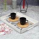 PLATEAU DECO 25*35 CM MIX BLANC/NOIR
