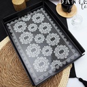 PLATEAU DECO 25*35 CM MIX BLANC/NOIR