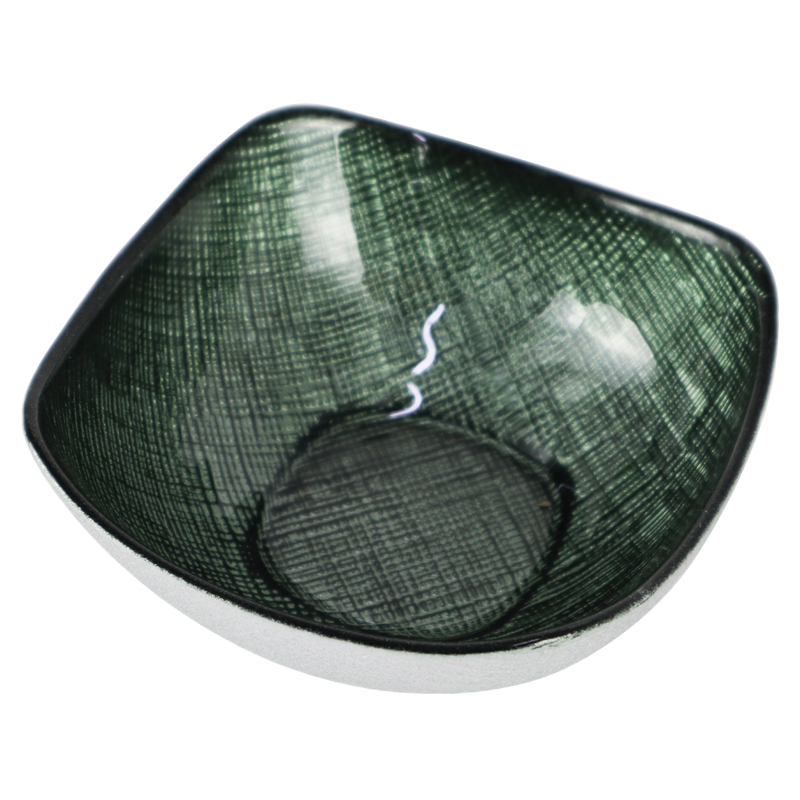 BOL DECO VERRE 14 CM MIX VERT/BEIGE/JAUNE/BLEU/ROUGE