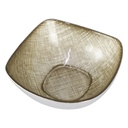 BOL DECO VERRE 14 CM MIX VERT/BEIGE/JAUNE/BLEU/ROUGE