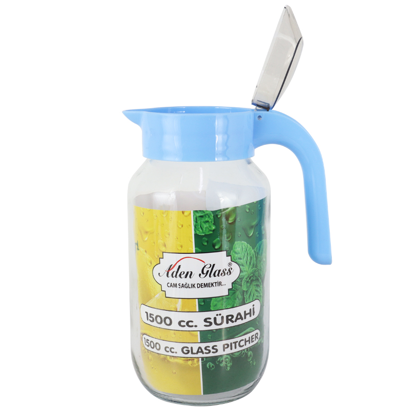 BOUTEILLE VERRE 1.5 LITRES MIX JAUNE/ORANGE/ROUGE