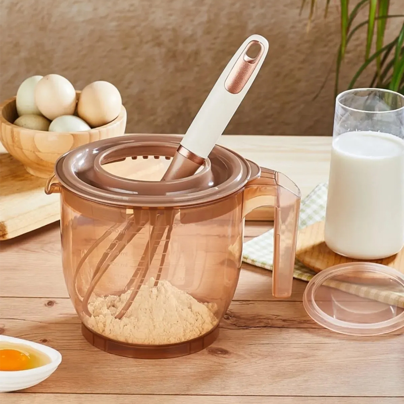 BOL A MIXER AVEC COUVERCLE 2.5 LITRES COULEUR MIEL