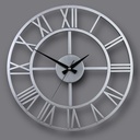 HORLOGE MURALE DECO 40 CM METAL MIX OR/ARGENT