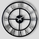 HORLOGE MURALE DECO 40 CM METAL MIX OR/ARGENT