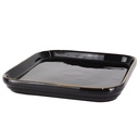 PLAT CERAMIQUE 19 X 19 X 2,5 CM  MIX BLANC/NOIR