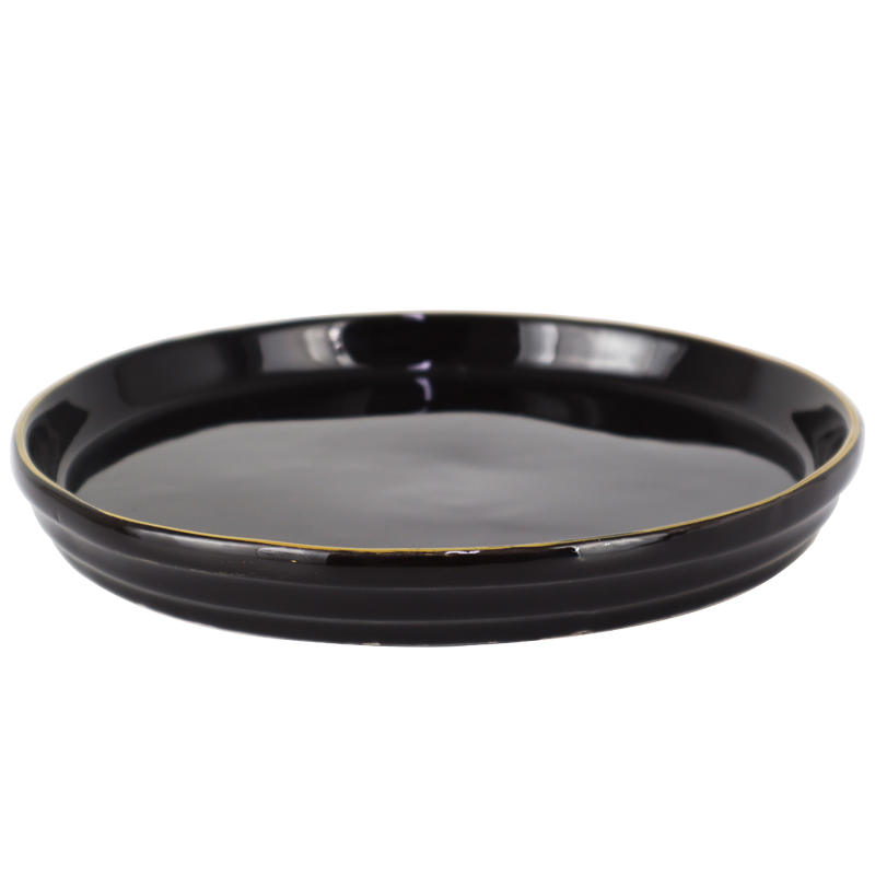 GRAND BOL CERAMIQUE 20 X 3 CM  MIX BLANC/NOIR