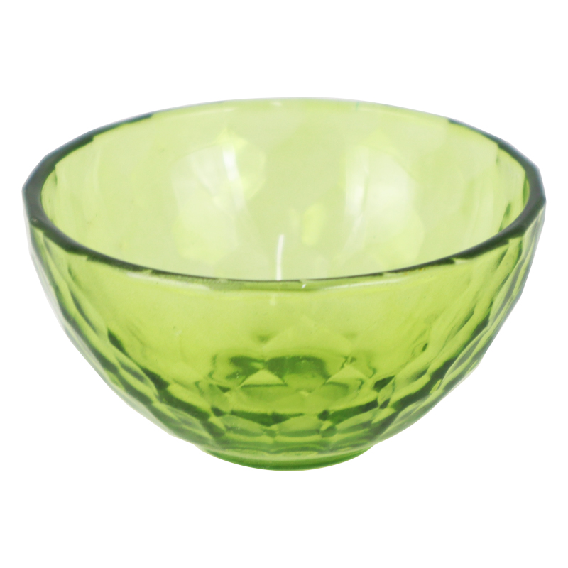 MINI BOL EN VERRE 7X6 CM MIX VERT/BLEU/JAUNE 