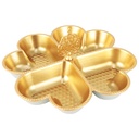 PLATEAU APERITIF 4 COMPARTIMENTS 20X20X7 CM MODLEE OR 