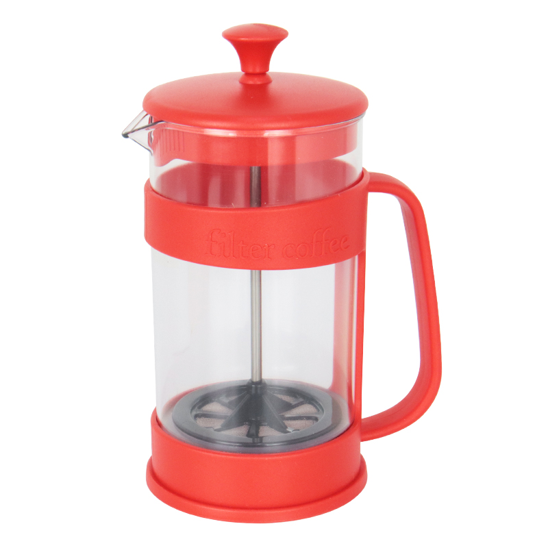 CAFETIERE BARISTA 400 ML VERRE MIX BLANC/ROUGE/NOIR