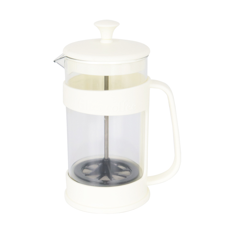 CAFETIERE BARISTA 400 ML VERRE MIX BLANC/ROUGE/NOIR