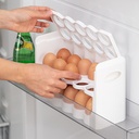 PORTE 30 ŒUFS 3 NIVEAUX  PLASTIQUE BLANC