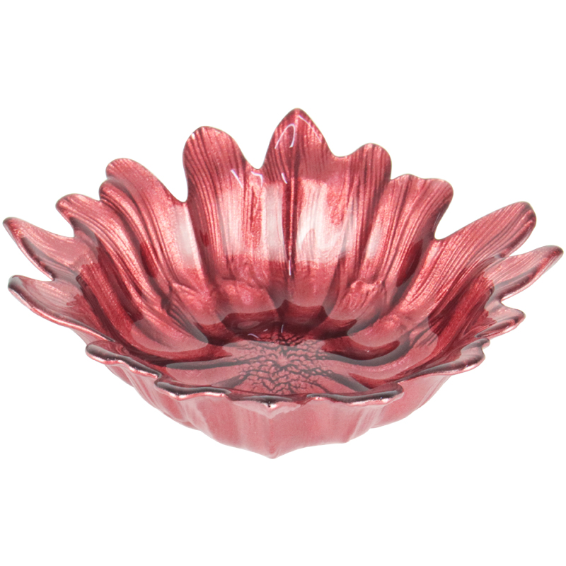 BOL VERRE 16 CM MIX ROUGE/OR/BRONZE