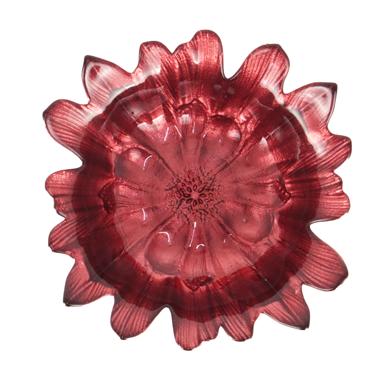 BOL VERRE 16 CM MIX ROUGE/OR/BRONZE