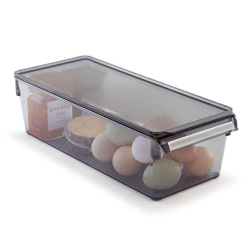 RANGEMENT REFREGIRATEUR AVEC COUVERCLE COULEUR MAT 36X15X10 CM 