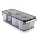 RANGEMENT REFREGIRATEUR AVEC COUVERCLE COULEUR MAT 36X15X10 CM 
