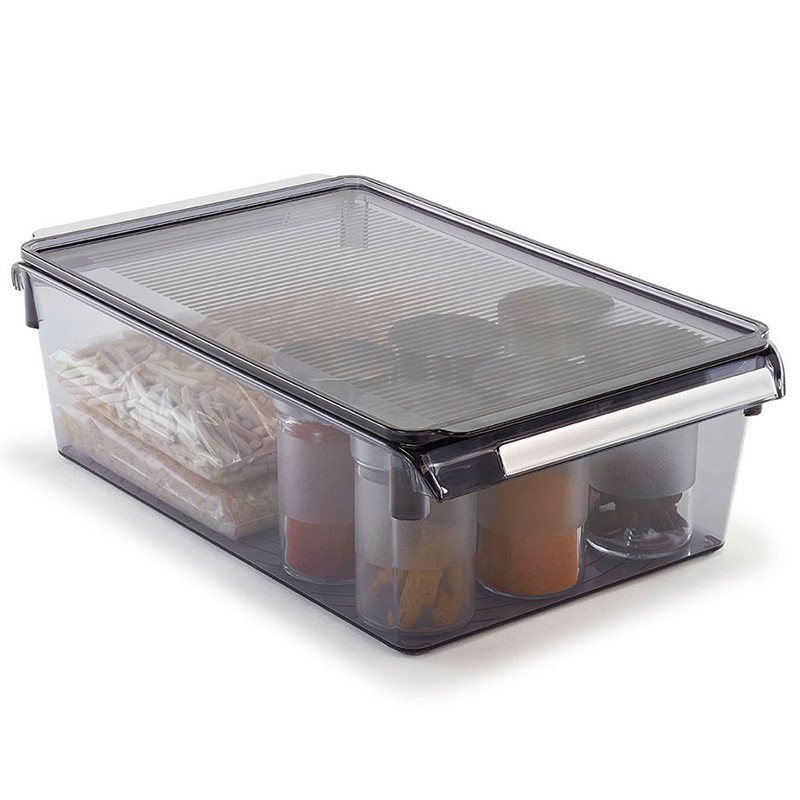 RANGEMENT REFREGIRATEUR AVEC COUVERCLE COULEUR MAT 25X20X10 CM 
