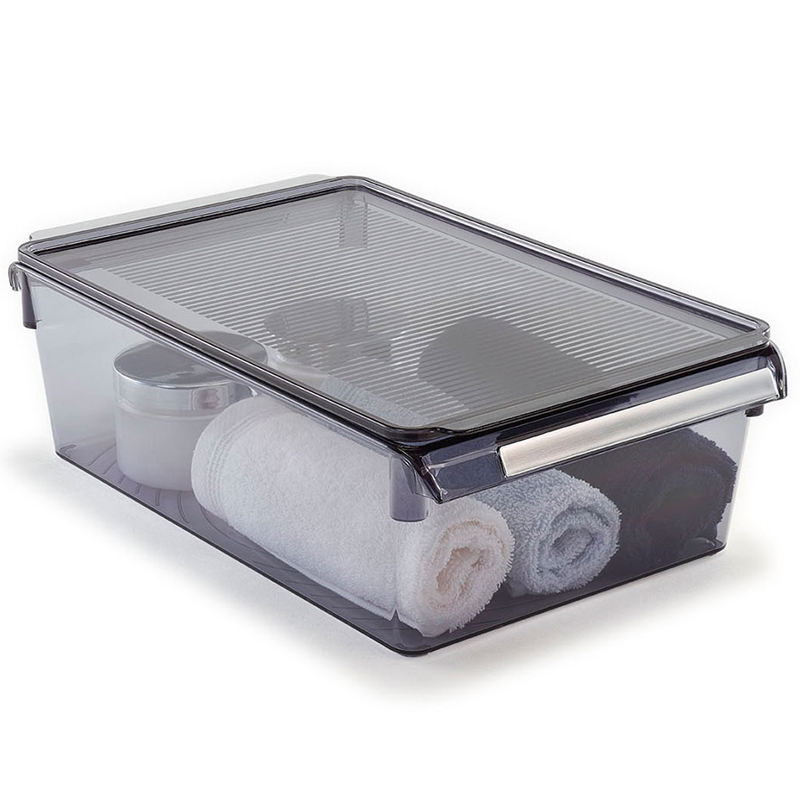 RANGEMENT REFREGIRATEUR AVEC COUVERCLE COULEUR MAT 25X20X10 CM 