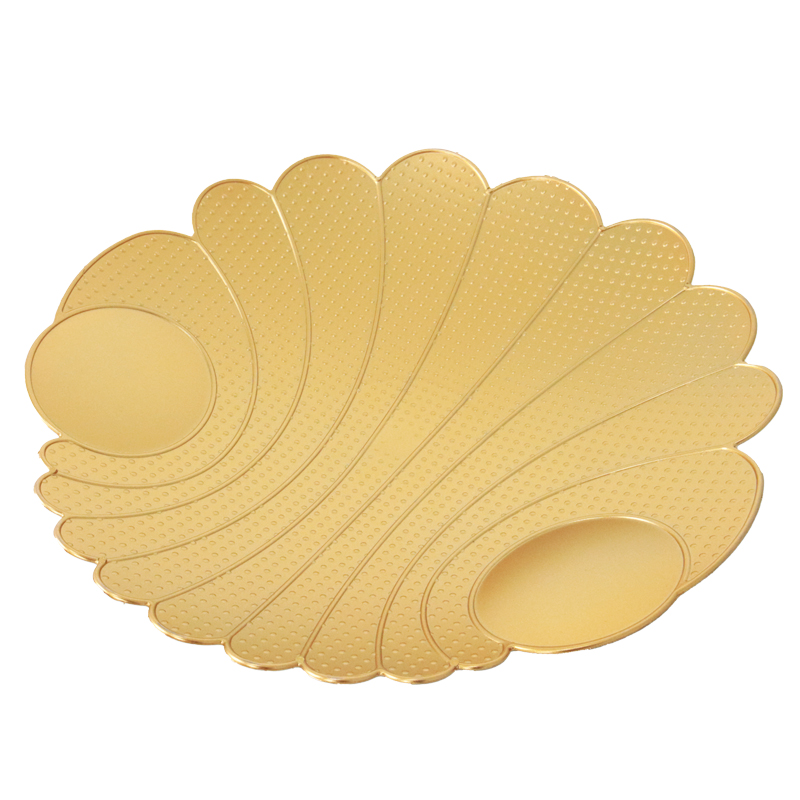 PLATEAU DECO A FRUIT PLASTIQUE 30 CM MODELE OR