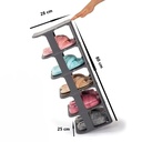 RANGE CHAUSSURES 5 NIVEAUX 28*25*80 CM (MIXE NOIR-GRIS)