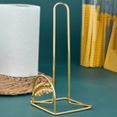 PORTE PAPIER DECO METAL MODELE FEUILLE OR 