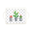 PLATEAU DECO PLASTIQUE 39X26 CM MIX BLANC NOIR 
