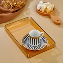 PLATEAU DECO CRYSTAL 22*15 CM MIX MAT OR NOIR TRANSPARENT
