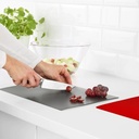 PLANCHE A DECOUPER SOUPLE FLEXIBLE 24X34X2.6 CM MIX ROUGE/GRIS/BLANC/BLEU