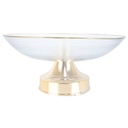 BOL VERRE AVEC PIED MODELE OR 30X12 CM 