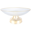 BOL VERRE AVEC PIED MODELE OR 30X12 CM 